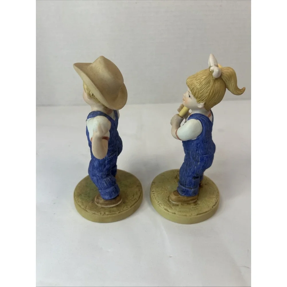 Denim Days LET'S PLAY BALL Danny Debbie Figurine 1522 Vintage No Box - No Tag
